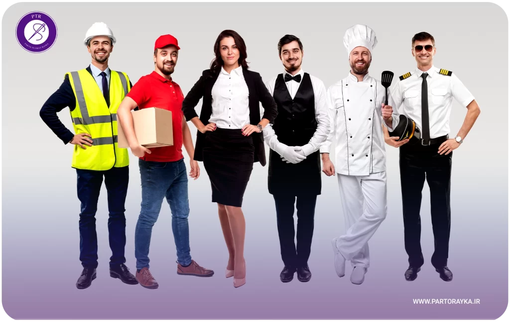 لباس کار دو تکه اداری و مهندسی